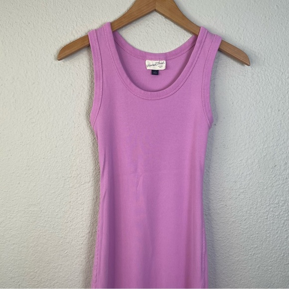 Universal Thread Maxi Dress Women’s S Pink Ribbed Knit Bodycon Slit Sleeveless - Picture 4 of 10
